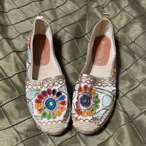 PATRIZIA by Spring Step “Mathis” Embroidered Canvas Espadrille Slip on